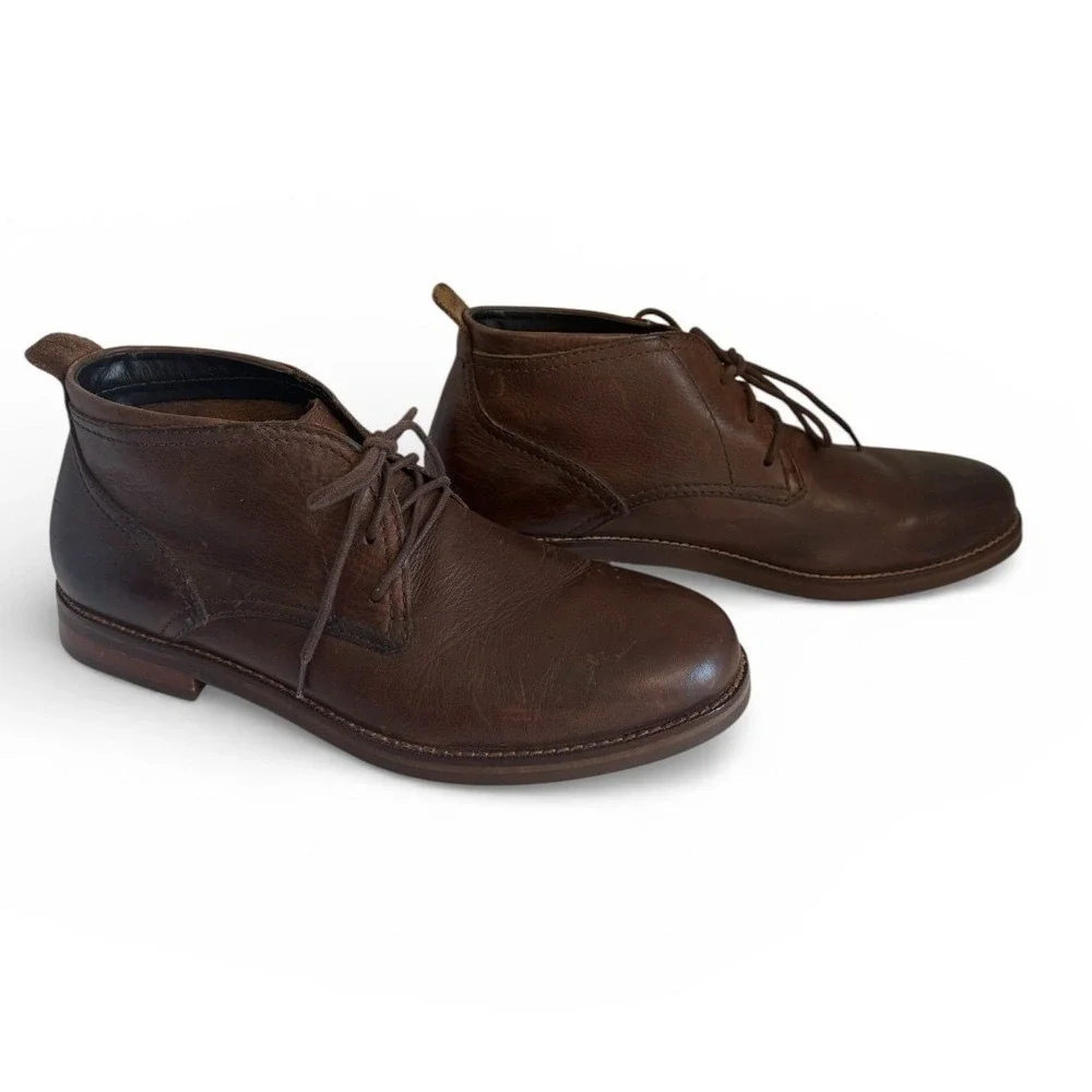 Cole Haan Mens Charles Brown Leather Chukka Boots‎ C11847 Size 9.5 M
